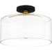 Myhouse Lighting Quoizel - ROW1714MBK - Two Light Semi Flush Mount - Rowland - Matte Black