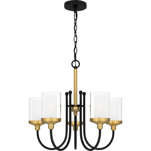 Myhouse Lighting Quoizel - ROW5022MBK - Five Light Chandelier - Rowland - Matte Black