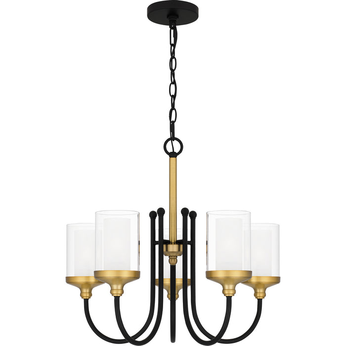 Myhouse Lighting Quoizel - ROW5022MBK - Five Light Chandelier - Rowland - Matte Black