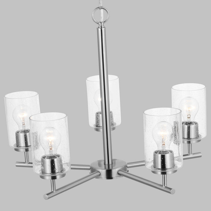 Myhouse Lighting Generation Lighting - 31171-962 - Five Light Chandelier - Oslo - Brushed Nickel