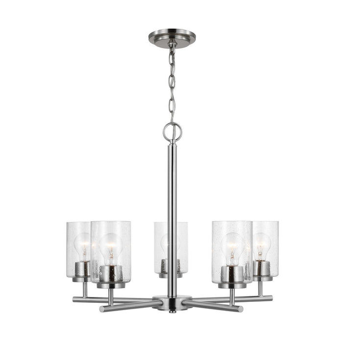 Myhouse Lighting Generation Lighting - 31171-962 - Five Light Chandelier - Oslo - Brushed Nickel