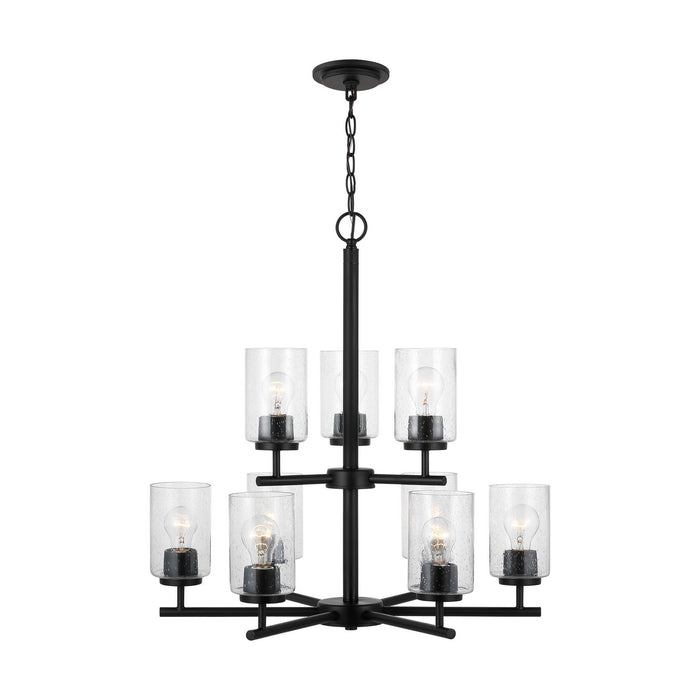 Myhouse Lighting Generation Lighting - 31172-112 - Nine Light Chandelier - Oslo - Midnight Black