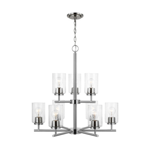 Myhouse Lighting Generation Lighting - 31172-962 - Nine Light Chandelier - Oslo - Brushed Nickel