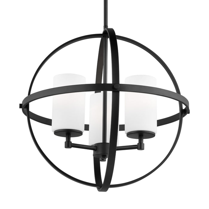 Myhouse Lighting Generation Lighting - 3124603-112 - Three Light Chandelier - Alturas - Midnight Black