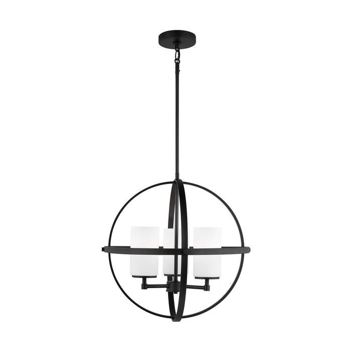 Myhouse Lighting Generation Lighting - 3124603-112 - Three Light Chandelier - Alturas - Midnight Black