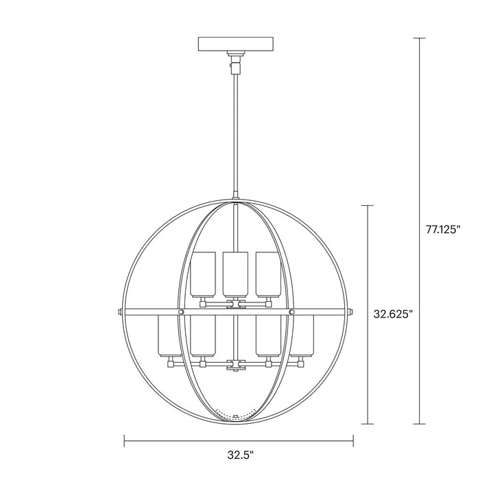 Myhouse Lighting Generation Lighting - 3124609-112 - Nine Light Chandelier - Alturas - Midnight Black