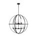 Myhouse Lighting Generation Lighting - 3124609-112 - Nine Light Chandelier - Alturas - Midnight Black