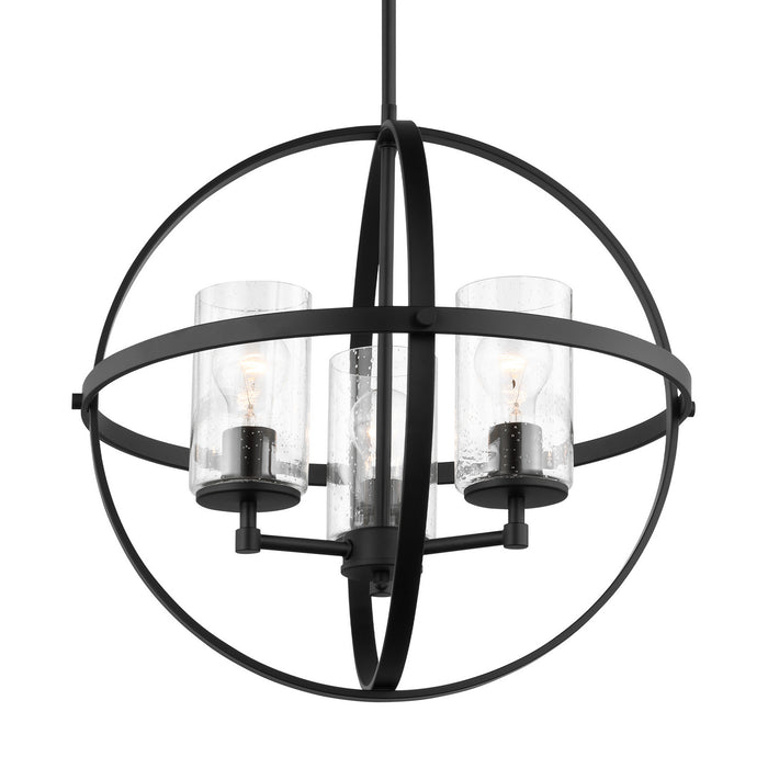 Myhouse Lighting Generation Lighting - 3124673-112 - Three Light Chandelier - Alturas - Midnight Black