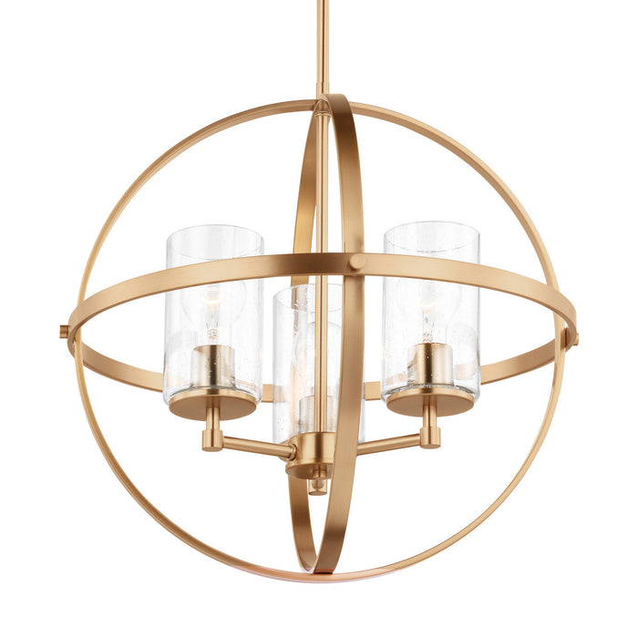 Myhouse Lighting Generation Lighting - 3124673-848 - Three Light Chandelier - Alturas - Satin Brass