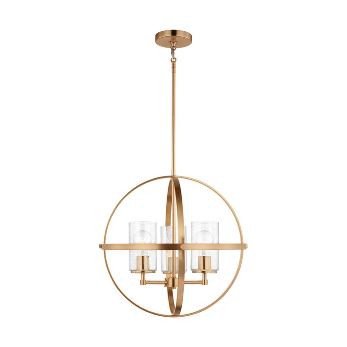 Myhouse Lighting Generation Lighting - 3124673-848 - Three Light Chandelier - Alturas - Satin Brass