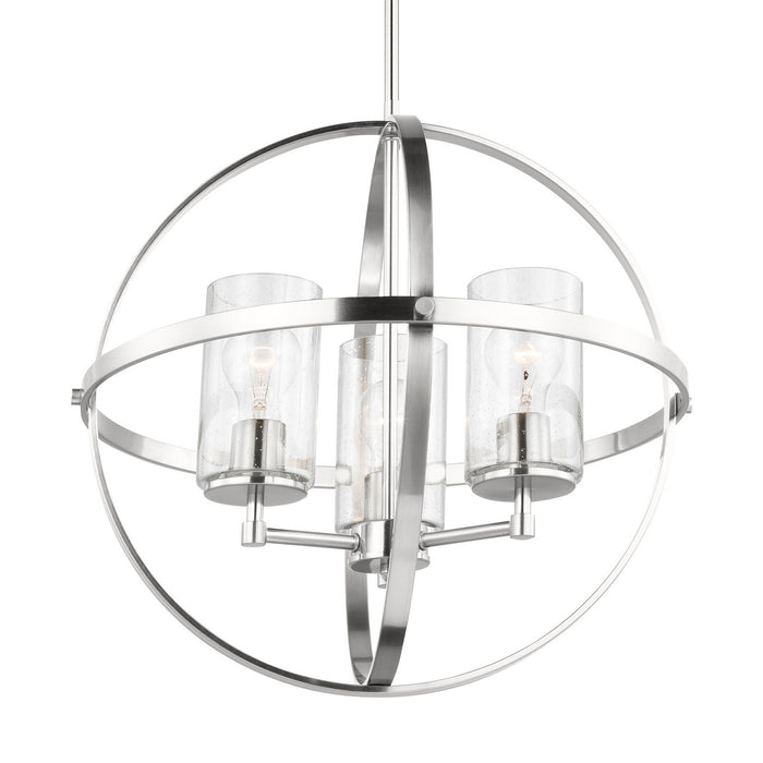 Myhouse Lighting Generation Lighting - 3124673-962 - Three Light Chandelier - Alturas - Brushed Nickel