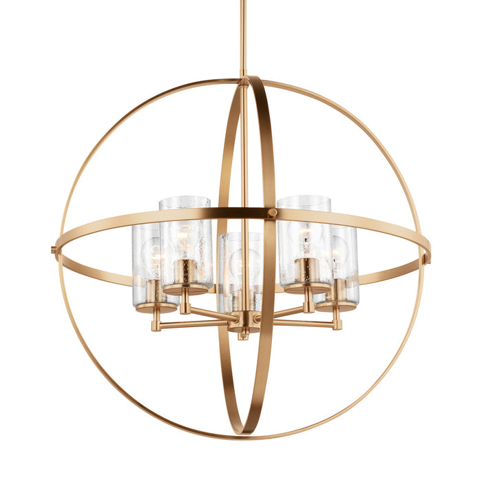 Myhouse Lighting Generation Lighting - 3124675-848 - Five Light Chandelier - Alturas - Satin Brass