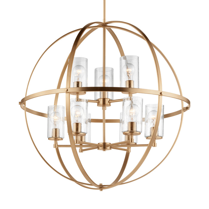 Myhouse Lighting Generation Lighting - 3124679-848 - Nine Light Chandelier - Alturas - Satin Brass