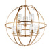 Myhouse Lighting Generation Lighting - 3124679-848 - Nine Light Chandelier - Alturas - Satin Brass