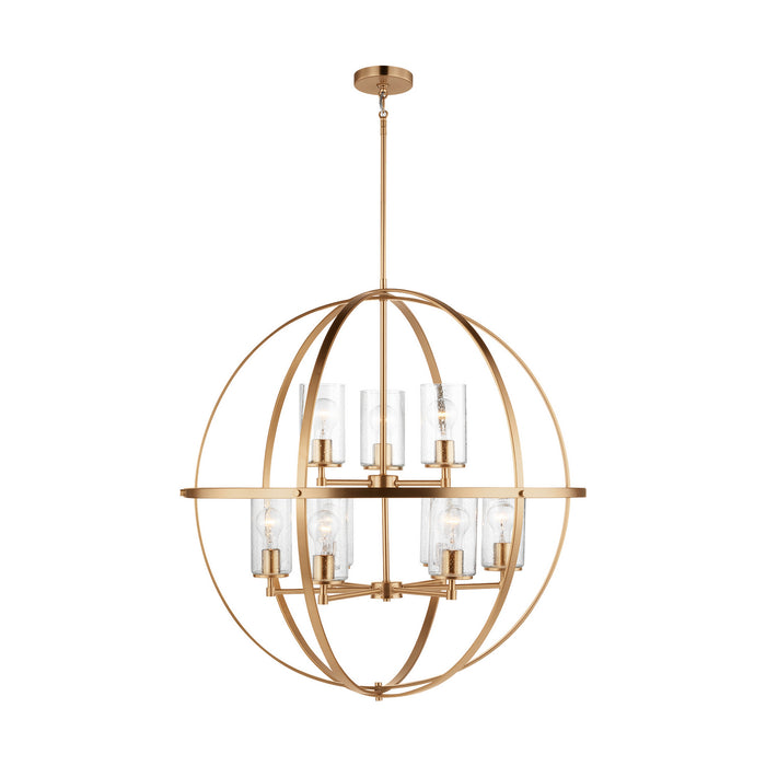 Myhouse Lighting Generation Lighting - 3124679-848 - Nine Light Chandelier - Alturas - Satin Brass