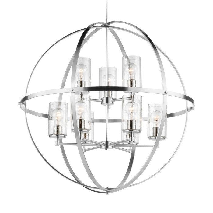 Myhouse Lighting Generation Lighting - 3124679-962 - Nine Light Chandelier - Alturas - Brushed Nickel