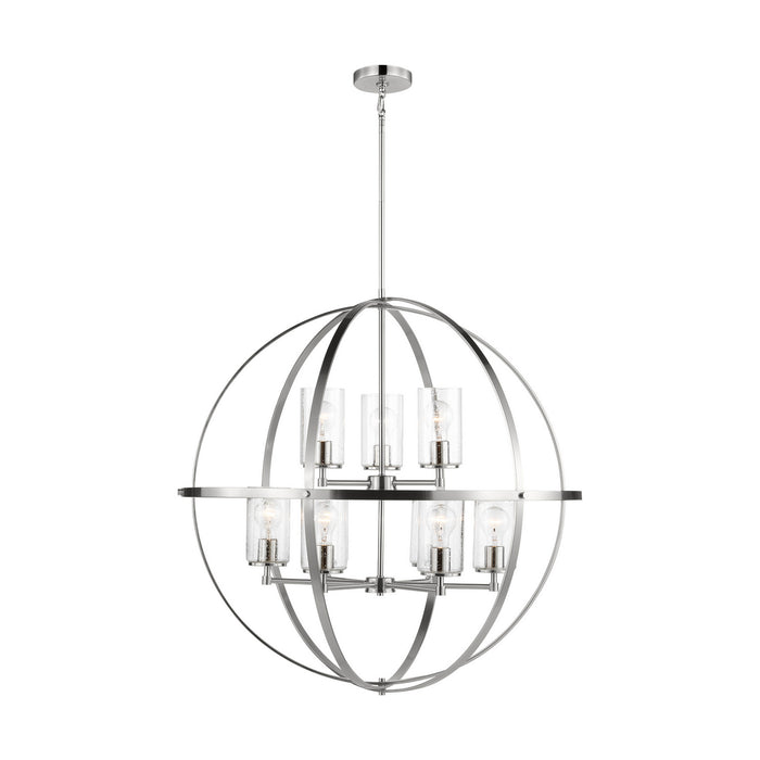 Myhouse Lighting Generation Lighting - 3124679-962 - Nine Light Chandelier - Alturas - Brushed Nickel