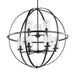 Myhouse Lighting Generation Lighting - 3124679-112 - Nine Light Chandelier - Alturas - Midnight Black