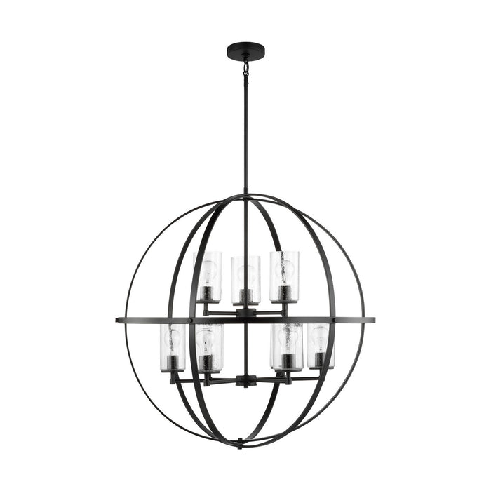 Myhouse Lighting Generation Lighting - 3124679-112 - Nine Light Chandelier - Alturas - Midnight Black