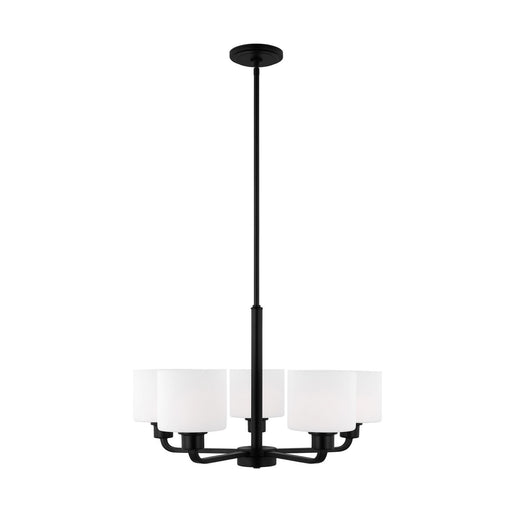 Myhouse Lighting Generation Lighting - 3128805-112 - Five Light Chandelier - Canfield - Midnight Black