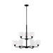 Myhouse Lighting Generation Lighting - 3128809-112 - Nine Light Chandelier - Canfield - Midnight Black