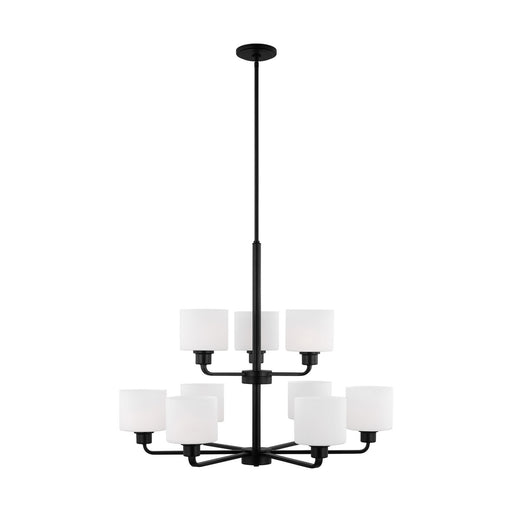 Myhouse Lighting Generation Lighting - 3128809EN3-112 - Nine Light Chandelier - Canfield - Midnight Black