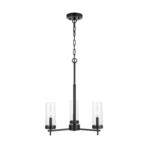 Myhouse Lighting Visual Comfort Studio - 3190303-112 - Three Light Chandelier - Zire - Midnight Black