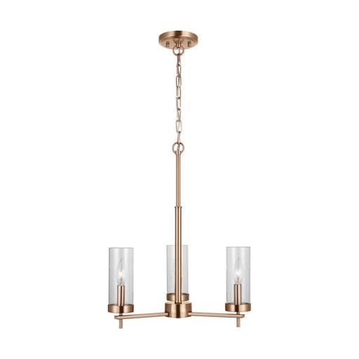 Myhouse Lighting Visual Comfort Studio - 3190303-848 - Three Light Chandelier - Zire - Satin Brass