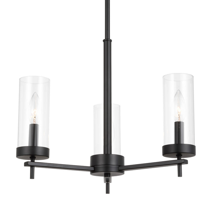 Myhouse Lighting Visual Comfort Studio - 3190303EN-112 - Three Light Chandelier - Zire - Midnight Black