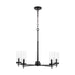 Myhouse Lighting Visual Comfort Studio - 3190305-112 - Five Light Chandelier - Zire - Midnight Black