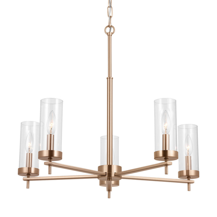 Myhouse Lighting Visual Comfort Studio - 3190305-848 - Five Light Chandelier - Zire - Satin Brass