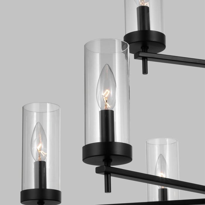 Myhouse Lighting Visual Comfort Studio - 3190309-112 - Nine Light Chandelier - Zire - Midnight Black