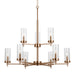 Myhouse Lighting Visual Comfort Studio - 3190309-848 - Nine Light Chandelier - Zire - Satin Brass