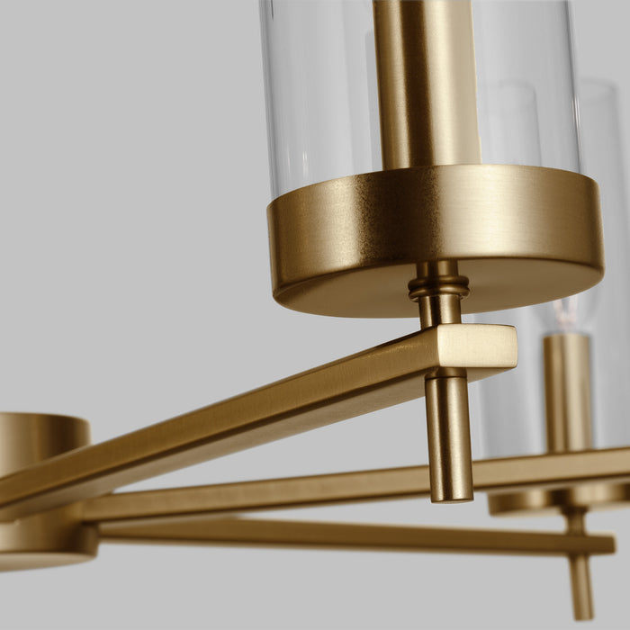 Myhouse Lighting Visual Comfort Studio - 3190309-848 - Nine Light Chandelier - Zire - Satin Brass