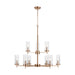 Myhouse Lighting Visual Comfort Studio - 3190309-848 - Nine Light Chandelier - Zire - Satin Brass