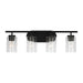 Myhouse Lighting Generation Lighting - 41173-112 - Four Light Wall / Bath - Oslo - Midnight Black