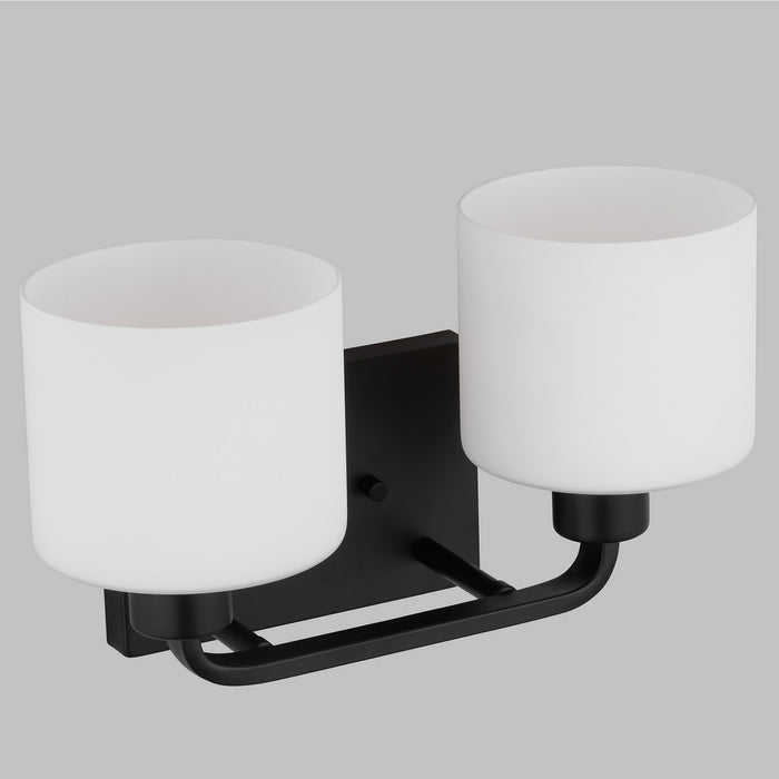 Myhouse Lighting Generation Lighting - 4428802-112 - Two Light Wall / Bath - Canfield - Midnight Black