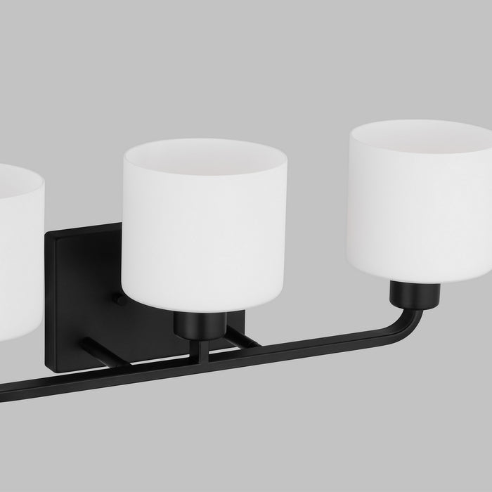 Myhouse Lighting Generation Lighting - 4428803-112 - Three Light Wall / Bath - Canfield - Midnight Black