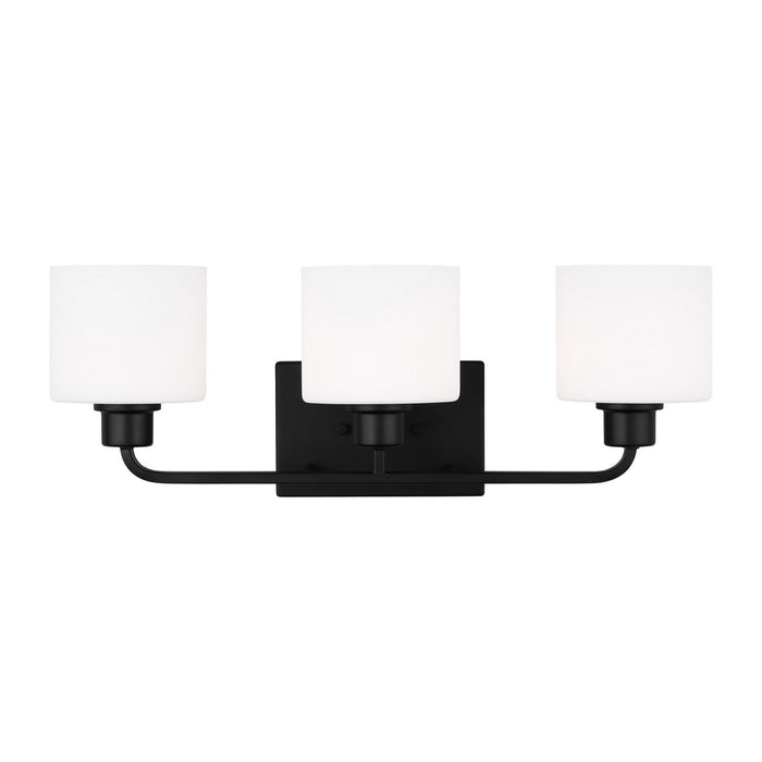 Myhouse Lighting Generation Lighting - 4428803-112 - Three Light Wall / Bath - Canfield - Midnight Black