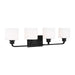 Myhouse Lighting Generation Lighting - 4428804-112 - Four Light Wall / Bath - Canfield - Midnight Black