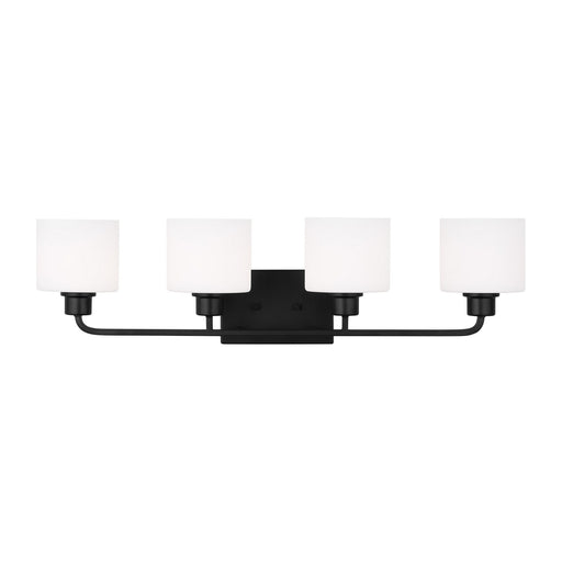 Myhouse Lighting Generation Lighting - 4428804-112 - Four Light Wall / Bath - Canfield - Midnight Black