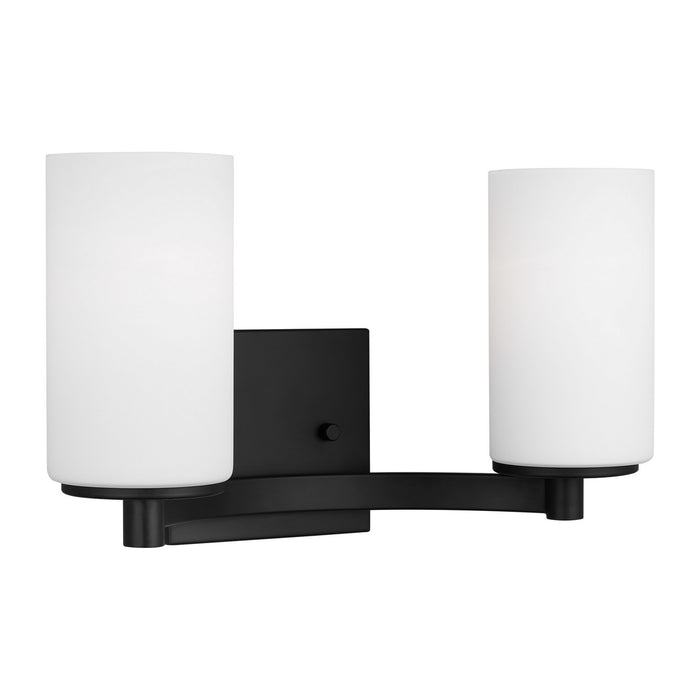 Myhouse Lighting Generation Lighting - 4439102-112 - Two Light Wall / Bath - Hettinger - Midnight Black