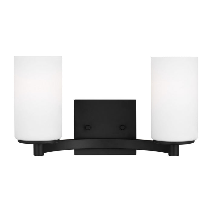 Myhouse Lighting Generation Lighting - 4439102-112 - Two Light Wall / Bath - Hettinger - Midnight Black