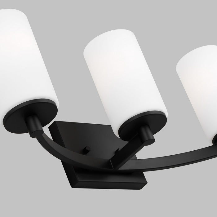 Myhouse Lighting Generation Lighting - 4439103-112 - Three Light Wall / Bath - Hettinger - Midnight Black