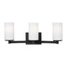 Myhouse Lighting Generation Lighting - 4439103-112 - Three Light Wall / Bath - Hettinger - Midnight Black