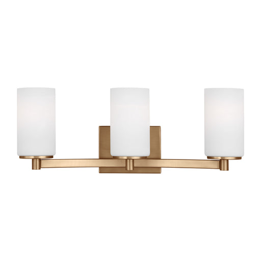 Myhouse Lighting Generation Lighting - 4439103-848 - Three Light Wall / Bath - Hettinger - Satin Brass