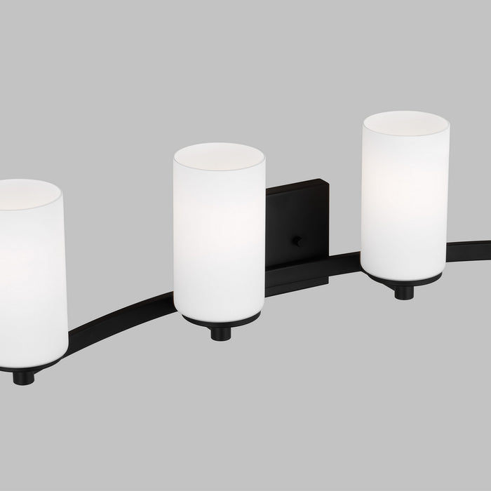 Myhouse Lighting Generation Lighting - 4439104-112 - Four Light Wall / Bath - Hettinger - Midnight Black