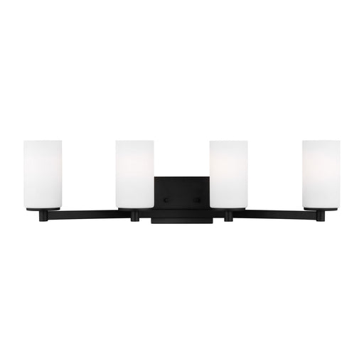 Myhouse Lighting Generation Lighting - 4439104-112 - Four Light Wall / Bath - Hettinger - Midnight Black