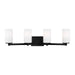 Myhouse Lighting Generation Lighting - 4439104-112 - Four Light Wall / Bath - Hettinger - Midnight Black