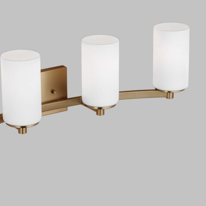 Myhouse Lighting Generation Lighting - 4439104-848 - Four Light Wall / Bath - Hettinger - Satin Brass